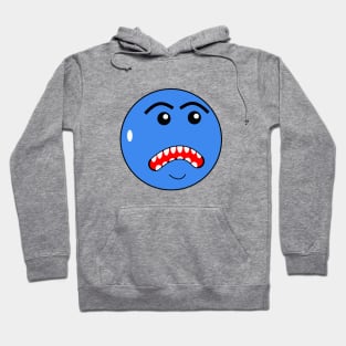 Mr Angry Blue Ball Hoodie